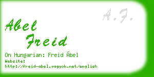 abel freid business card